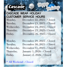 2024-2025 Holiday Hours